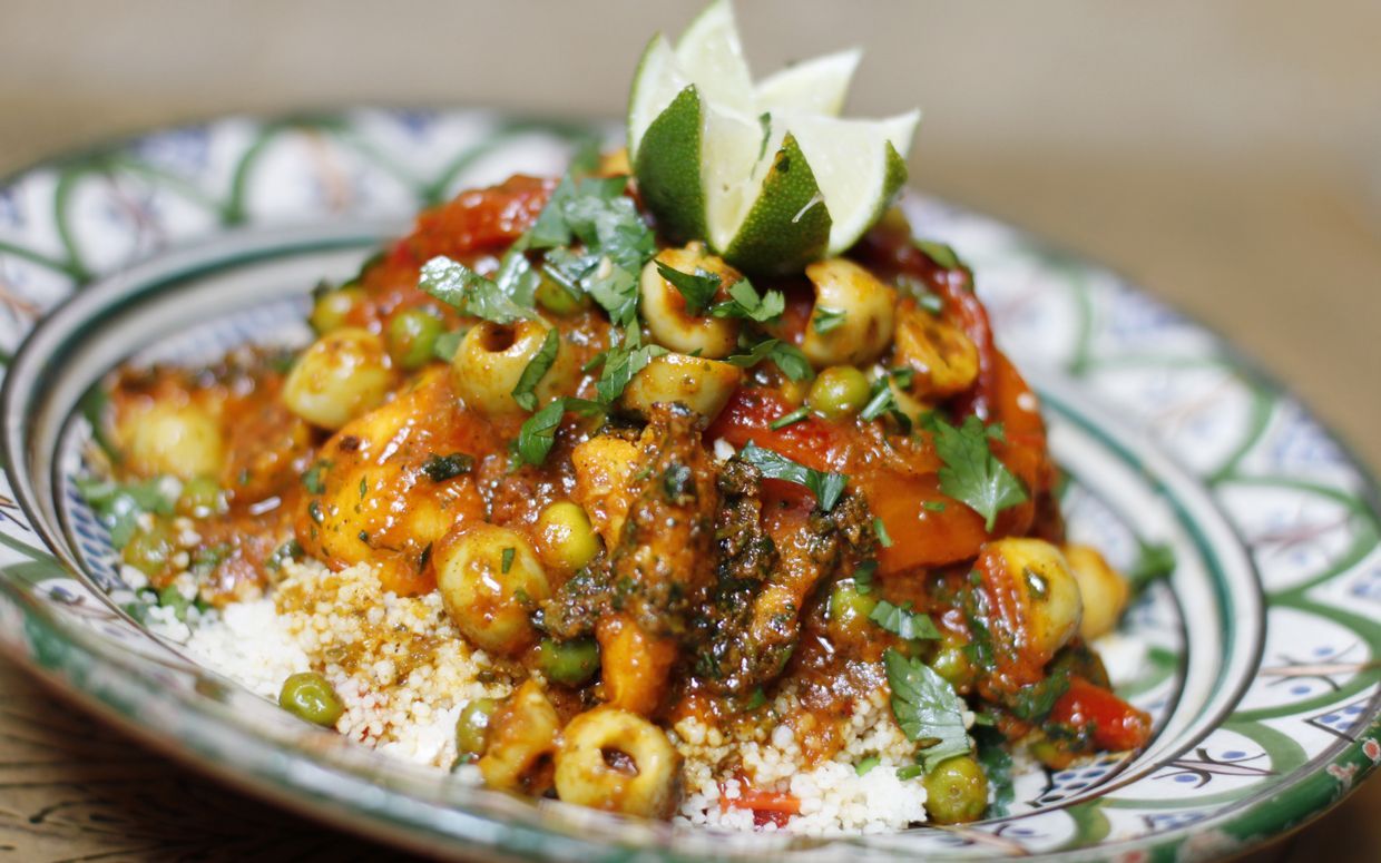 Couscous platter with vegetables