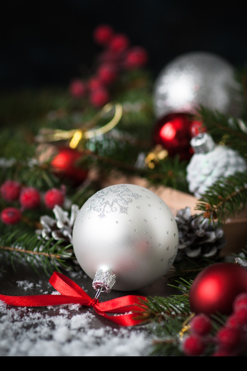 Christmas baubles and decorations